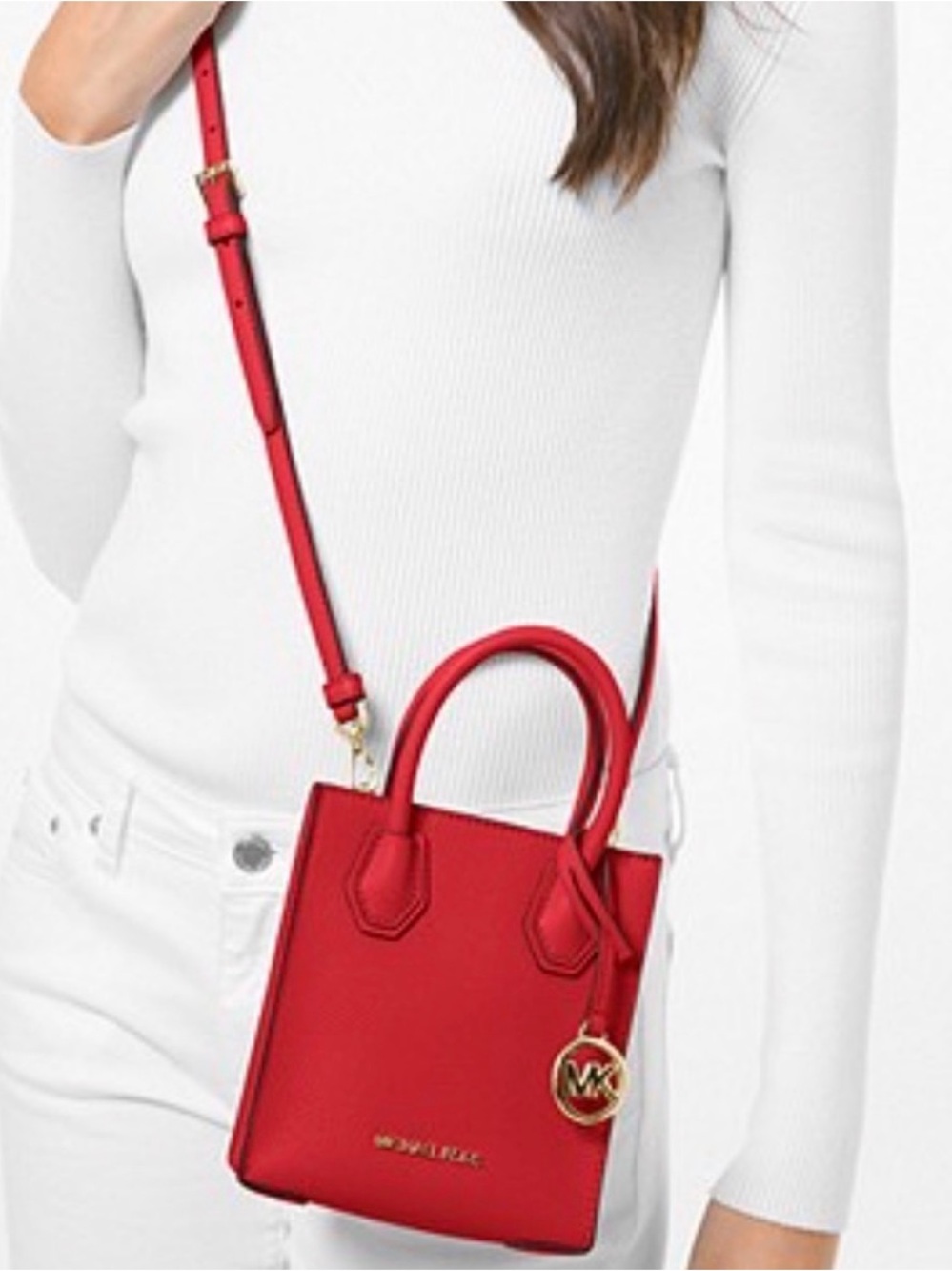 Red Michael Kors crossbody purse. NWT